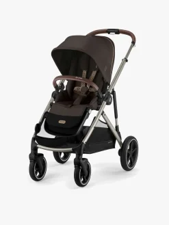 Cybex Duo- & Kombivogne-e-Gazelle S Duovogn inkl. Axkid GOKID Autostol Baby & Base, Chocolate Brown/Taupe