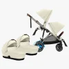 Cybex Tvillingevogne-e-Gazelle S Tvillingevogn, Seashelle Beige/Taupe