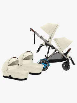 Cybex Tvillingevogne-e-Gazelle S Tvillingevogn, Seashelle Beige/Taupe