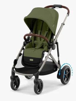Vognpakker|Cybex e-Gazelle S Tvillingevogn, Moss Green/Taupe
