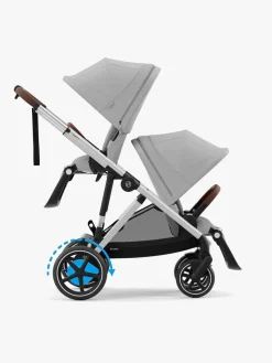 Cybex Søskendevogne-e-Gazelle S Søskendevogn, Stone Grey/Silver