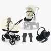 Cybex Autostolspakker-EOS Lux Duovogn inkl. BeSafe iZi Go Modular X2 i-Size Autostol Baby, Taupe/Seashell Beige