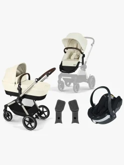 Cybex Autostolspakker-EOS Lux Duovogn inkl. BeSafe iZi Go Modular X2 i-Size Autostol Baby, Taupe/Seashell Beige