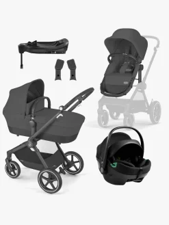 Cybex Duo- & Kombivogne-EOS Lux Duovogn inkl. Axkid GOKID Autostol Baby & Base, Moon Black