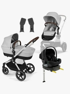 Vognpakker|Cybex EOS Lux Duovogn inkl. Beemoo Route i-Size Autostol Baby & ISOFIX Base, Lava Grey/Black Stone
