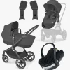 Cybex Autostole 0-13 Kg|Vognpakker-EOS Lux Duovogn inkl. BeSafe iZi Go Modular X2 i-Size Autostol Baby, Black/Moon Black