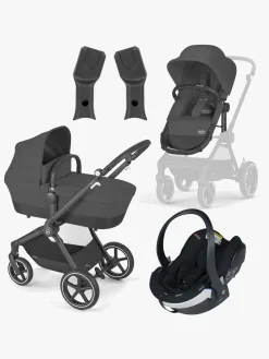 Cybex Autostole 0-13 Kg|Vognpakker-EOS Lux Duovogn inkl. BeSafe iZi Go Modular X2 i-Size Autostol Baby, Black/Moon Black