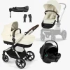 Duo- & Kombivogne|Cybex EOS Lux Duovogn inkl. Axkid GOKID Autostol Baby & Base, Seashell Beige