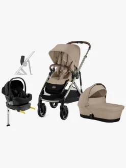 Vognpakker|Cybex GAZELLE S Duovogn inkl. Beemoo Route Autostol Baby & Base, Almond Beige/Black Stone