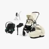 Cybex Vognpakker-GAZELLE S Duovogn inkl. Aton B2 i-Size Autostol Baby inkl. Base, Seashell Beige/Taupe