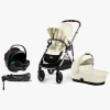 Cybex Vognpakker-GAZELLE S Duovogn inkl. Axkid GOKID Autostol Baby & Base, Seashell Beige