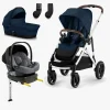 Vognpakker|Cybex GAZELLE S Duovogn inkl. Beemoo Route i-Size Autostol Baby & ISOFIX Base, Ocean Blue/Mineral Grey