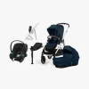 Vognpakker|Cybex GAZELLE S Duovogn inkl. Aton B2 i-Size Autostol Baby inkl. Base, Ocean Blue/Silver