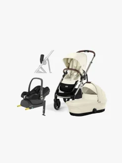 Vognpakker|Autostolspakker|Cybex GAZELLE S Duovogn inkl. Maxi-Cosi CabrioFix i-Size Autostol inkl. Base, Seashell Beige/Taupe
