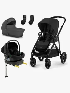 Vognpakker|Cybex GAZELLE S Duovogn inkl. Beemoo Route i-Size Autostol Baby & ISOFIX Base, Moon Black/Black Stone