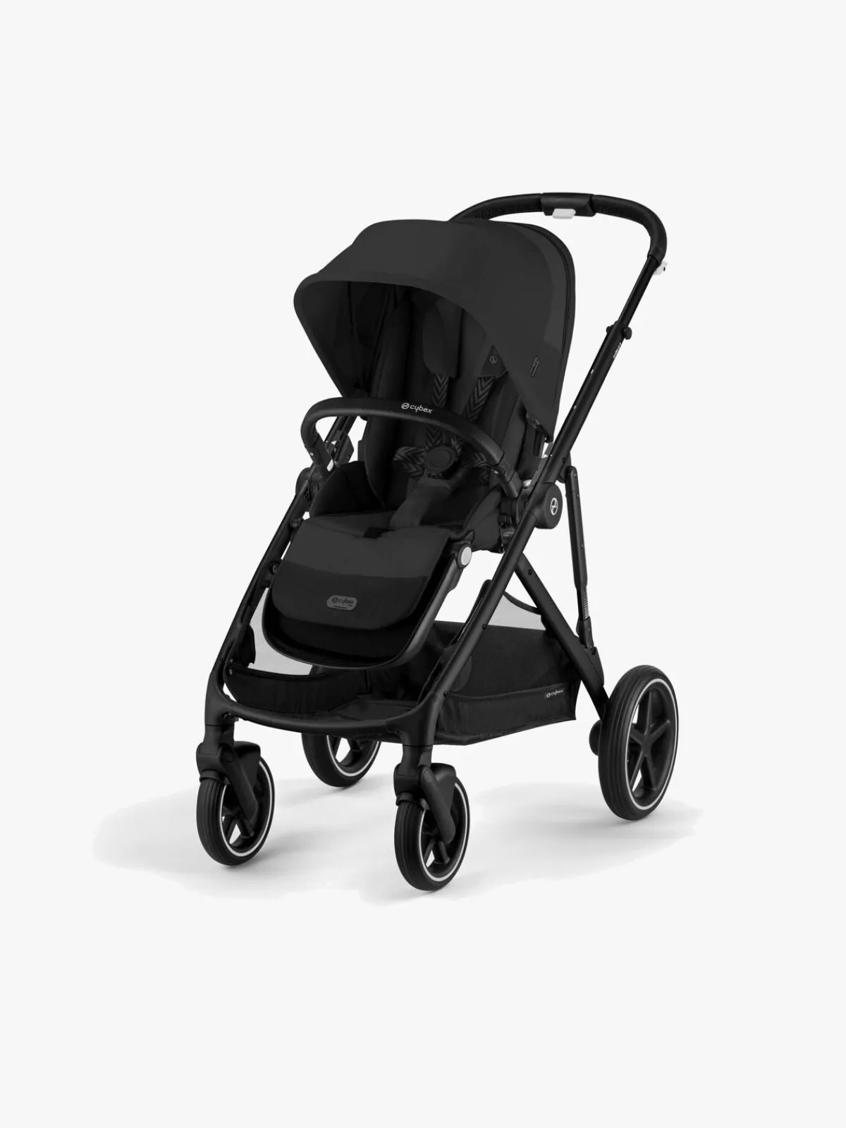 Cybex Vognpakker-GAZELLE S Duovogn inkl. Beemoo Route i-Size Autostol Baby & ISOFIX Base, Moon Black/Mineral Grey