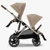 Tvillingevogne|Cybex GAZELLE S Tvillingevogn, Almond Beige/Taupe