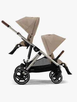 Tvillingevogne|Cybex GAZELLE S Tvillingevogn, Almond Beige/Taupe