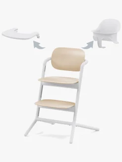 Cybex Højstole & Tilbehør-Lemo 3-in-1 Højstol inkl. Babysæt og Bakke, Sand White