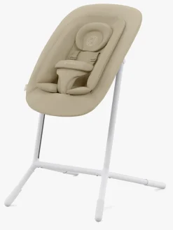 Højstole & Tilbehør|Cybex Lemo 4-in-1 Højstol inkl. Skråstol, Babysæt og Bakke, Sand White Hvid