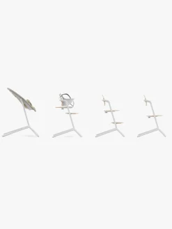 Højstole & Tilbehør|Cybex Lemo 4-in-1 Højstol inkl. Skråstol, Babysæt og Bakke, Sand White Hvid