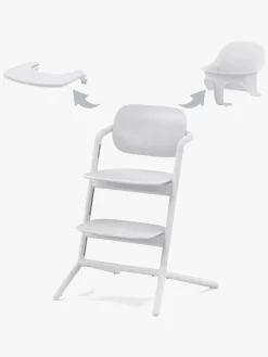 Højstole & Tilbehør|Cybex Lemo 3-in-1 Højstol inkl. Babysæt og Bakke, All White Hvid