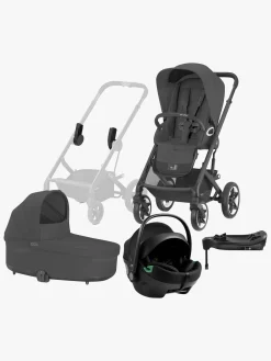 Cybex Duo- & Kombivogne-TALOS S Lux Duovogn inkl. Axkid GOKID Babyautostol & Base, Moon Black