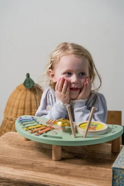 Dantoy Motorisk Legetøj-Musikstation Wood In Gift Box