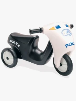 Pedal- & Gåbiler|Dantoy Politi Motorcykel Gummihjul, Sort/Hvid