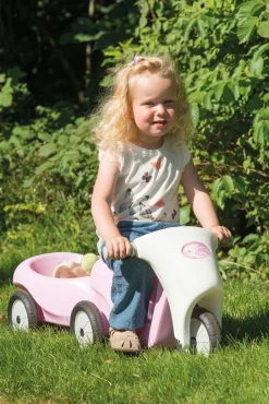 Dantoy Pedal- & Gåbiler-Scooter Gummihjul, Lyserød