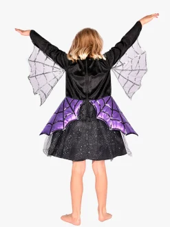 DenGodaFen Kostumer & Udklædning-Den Goda Fen Edderkoppe-kjole med Hårbånd 110-116 cm