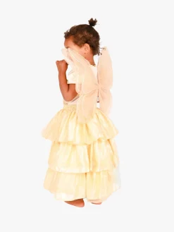 DenGodaFen Kostumer & Udklædning-Den Goda Fen Kostume Fe med Tilbehør, Guldfarvet