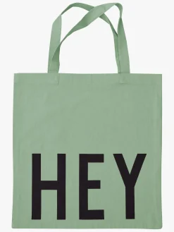 Børn DesignLetters Tasker-Design Letters Favourite Stofpose Hey, Light Green