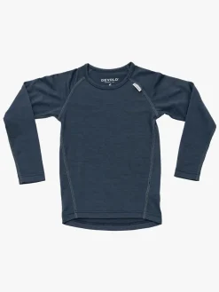 Børn Devold Undertøj|Uldtøj-Breeze Merino Skiundertrøje Kid, Night