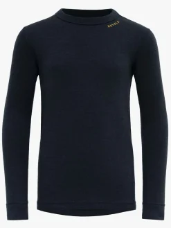 Undertøj|Uldtøj|Devold EXPEDITION MERINO SILK SHIRT JR Skiundertrøje, Ink