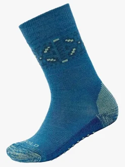 Undertøj|Uldtøj|Devold Multi Merino  Skridsikre Strømper Børn, Blue Melange