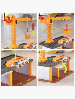 Legetøjsbiler & -Fartøjer|DickieToys Dickie Toys Volvo Parkeringshus med Byggekøretøjerer