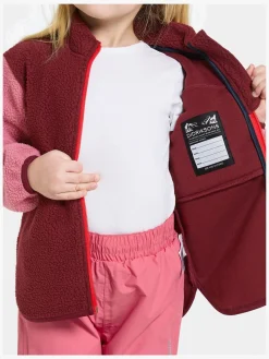 Børn Didriksons Fleecetøj-Anten Fleecetrøje, Anemon Red