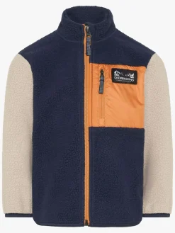 Fleecetøj|Didriksons Anten Fleecetrøje, Navy Blå/Beige/Orange