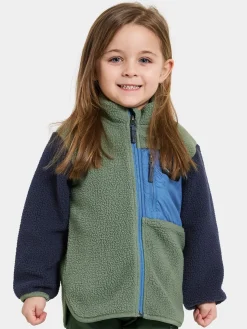 Børn Didriksons Fleecetøj-Anten Fleecetrøje, Light Moss