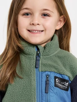 Børn Didriksons Fleecetøj-Anten Fleecetrøje, Light Moss