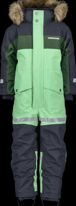Overtøj|Didriksons Bjärven Flyverdragt, Dusty Lime Grøn/Blå