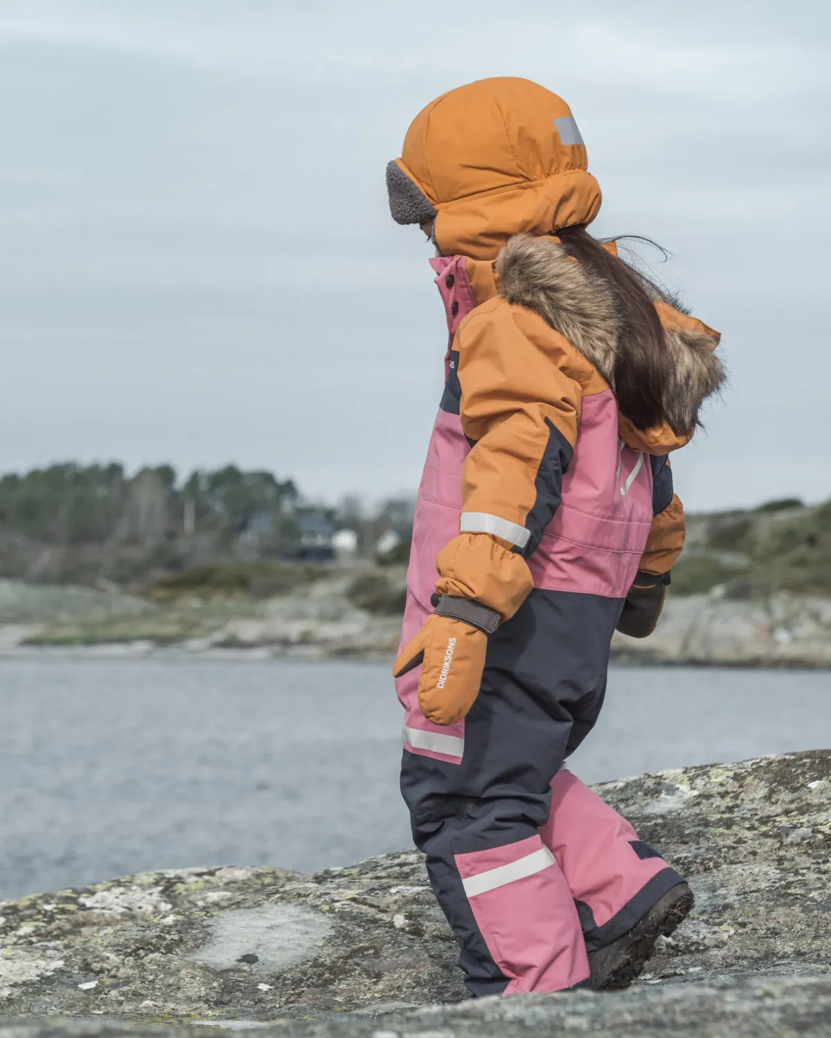 Børn Didriksons Flyverdragter|Overtøj-Bjärven Flyverdragt, Heather Pink