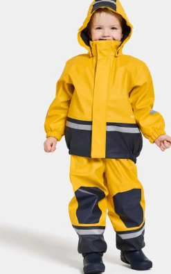 Børn Didriksons Regntøj-Boardman Foret Regnsæt, Oat Yellow