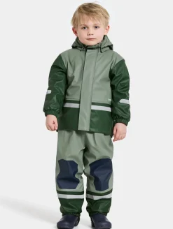 Børn Didriksons Regntøj-Boardman Foret Regnsæt, Light Moss