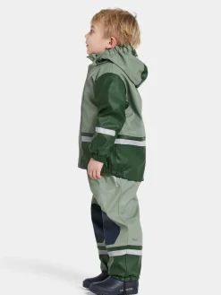 Børn Didriksons Regntøj-Boardman Foret Regnsæt, Light Moss