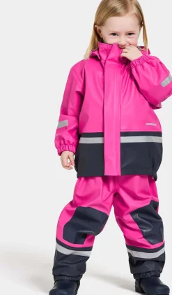 Regntøj|Didriksons Boardman Foret Regnsæt, Plastic Pink Lyserød/Blå