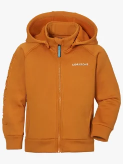 Børn Didriksons Overtøj-Corin Powerstretch Trøje, Burnt Glow