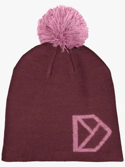 Børn Didriksons Tilbehør|Vintertøj-Dropi Hue, Anemon Red