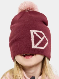 Børn Didriksons Tilbehør|Vintertøj-Dropi Hue, Rusty Wine